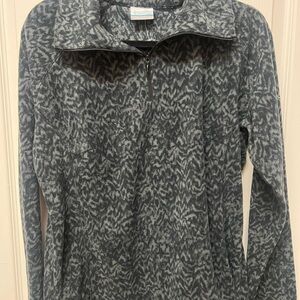Columbia Black and Gray Patterned Fleece